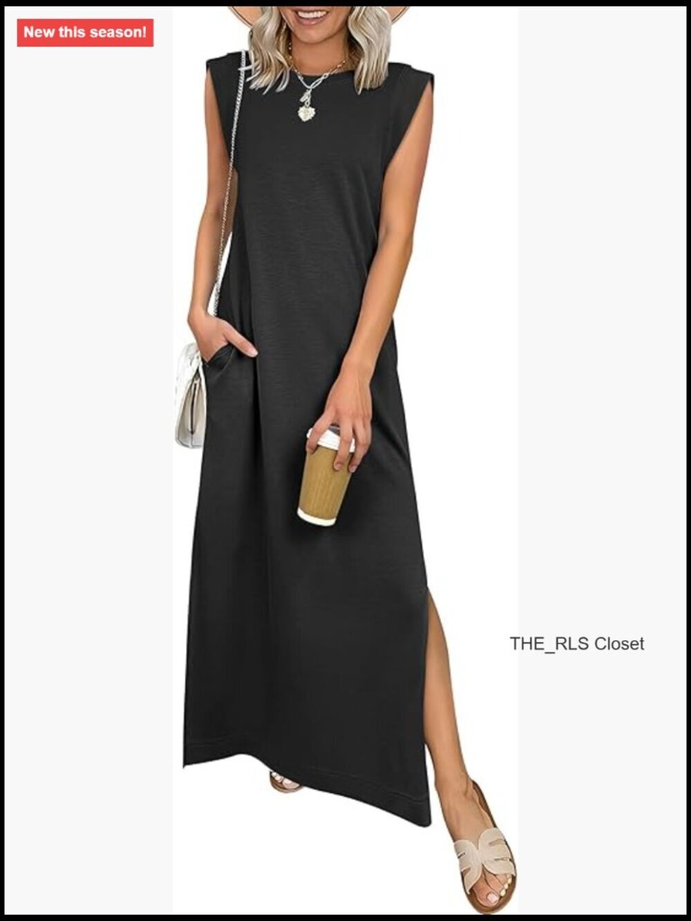 Sleeveless Maxi Dress Wrinkle-Free Rayon Polyester Elastane Casual Beach